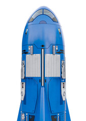 Fototapeta premium rocket in white background close up view