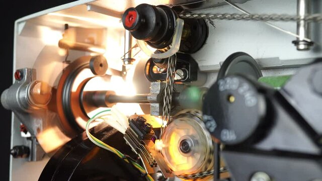 Operation of the Old Film Projector Mechanism.