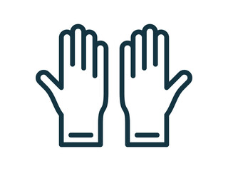 Obraz premium Medical equipment sign. Hand symbol. Vector illustration.