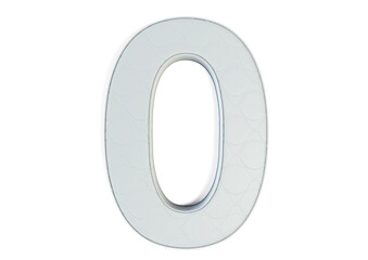 A illustration 3D of a mattress in the shape of number 0