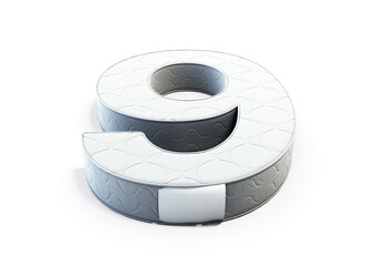 A illustration 3D of a mattress in the shape of number 9