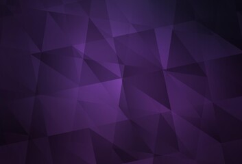 Obraz premium Dark Purple vector abstract polygonal background.