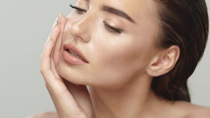 close-up of gorgeous female face