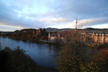 Fototapeta na wymiar View of the city of Inverness on the river Ness, Scotland