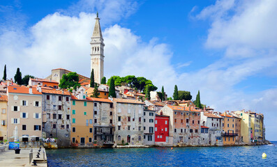 Summer in Rovinj resort, Istrian Peninsula, Croatia, Europe