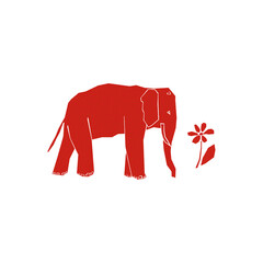 elephant cartoon isolated vector illustration