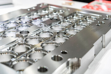 work surface and appearance of injection punch or press metal mold production from manufacture by...