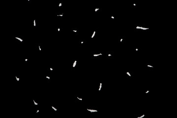 Random white dots on black background.