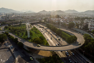 Heavy traffic in Rio de Janeiro, Brazil