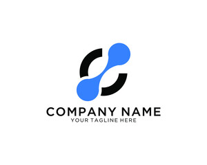 The logo design of the letter C and combined with the image tecnology. and very suitable for your company and community logo. with a simple, modern design. Vector EPS 10.