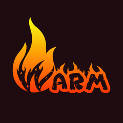 Creative warm burn logo design concept suitable for company logo, print, digital, icon, apps, and other marketing material purpose