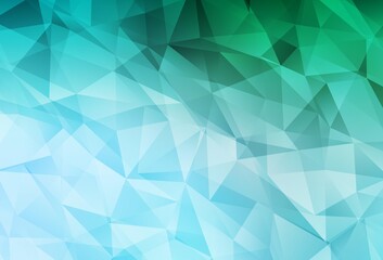 Fototapeta premium Light Green vector low poly texture.