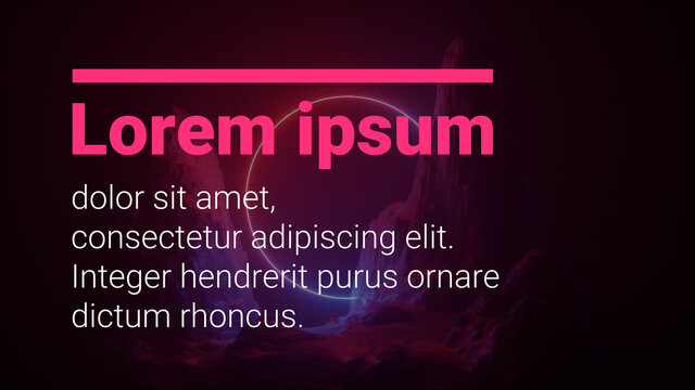 Title Overlay with Paragraph and Line