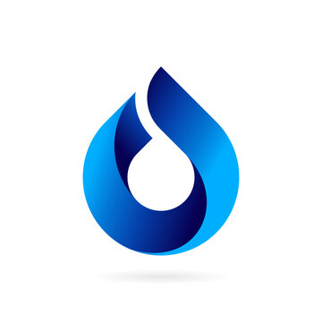 water droplet logo with bold concept