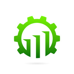 gear finance logo with modern concept