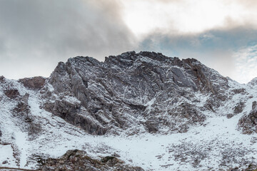 Obraz premium A great snowy rocky mountain.
