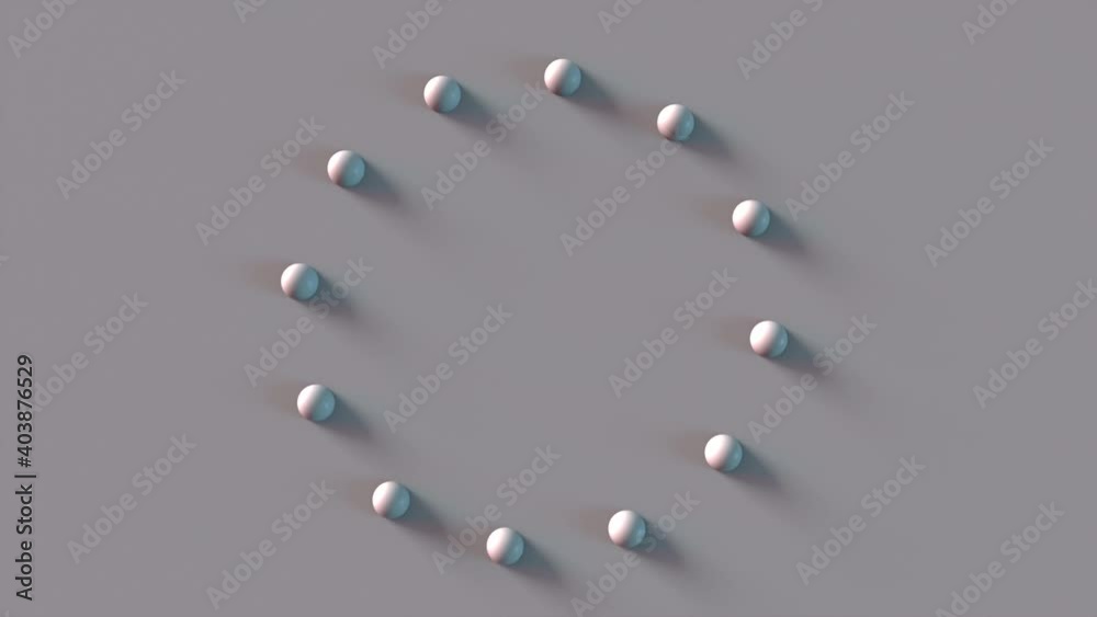 Aufkleber ring set of spheres, computer generated. 3d rendering of isometric backdrop