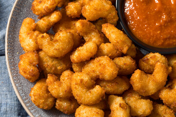 Homemade Deep Fried Popcorn Shrimp