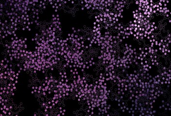 Dark Purple, Pink vector pattern with artificial intelligence network.