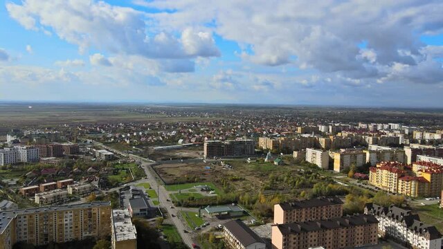 Architecture urban development of the old city roof Uzhgorod view on the Ukraine Europe