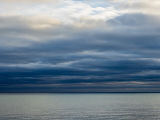 sky and clouds over lake