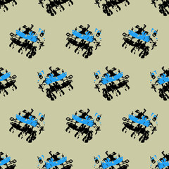 seamless pattern with puzzle pieces