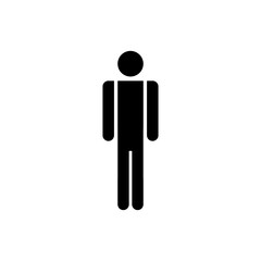 Fototapeta na wymiar Man simple icon. Male sign for restroom. Boy WC pictogram for bathroom. Vector toilet symbol