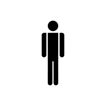 recommend clip art: Man simple icon. Male sign for restroom. Boy WC pictogram for bathroom. Vector toilet symbol