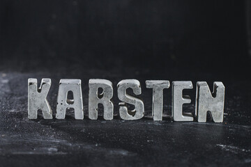 Karsten, Name Betonbuchstaben