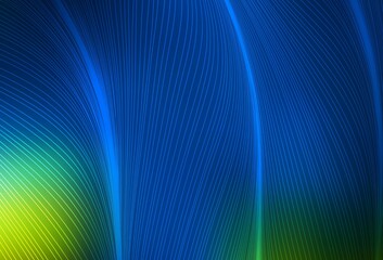 Dark Blue, Green vector background with wry lines.