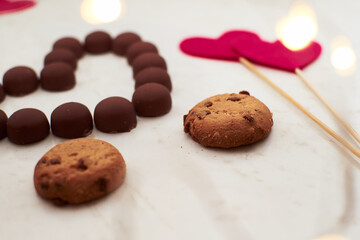 heart shaped chocolate cookies