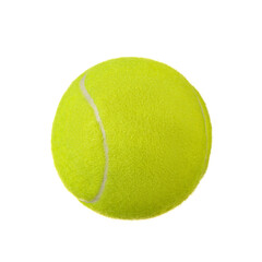 lawn tennis ball on white isolated background. very close up