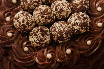 Chocolate cake with brigadeiro