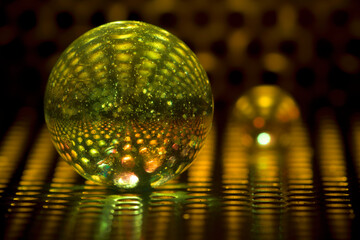 Lichtspiel in einer Glaskugel