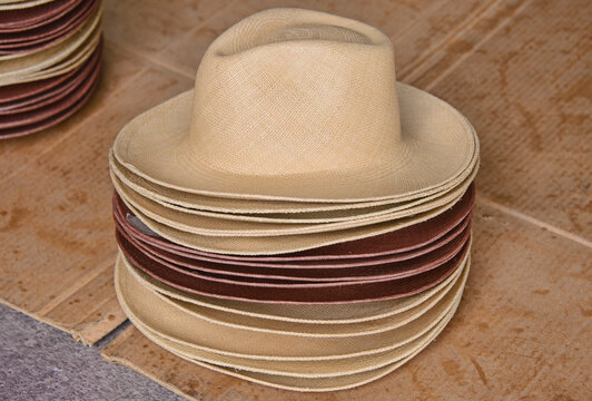 Traditional Panama hats (paja toquilla), which actually come from Ecuador, Cuenca, Ecuador