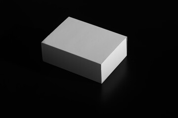 white box on a black background. carton moving box