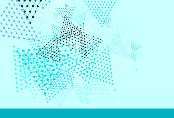 Light Blue, Green vector template with crystals, circles.