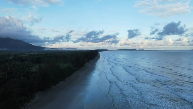 The Sematan Beach and Coastline of the most southern part of Sarawak and Borneo Island