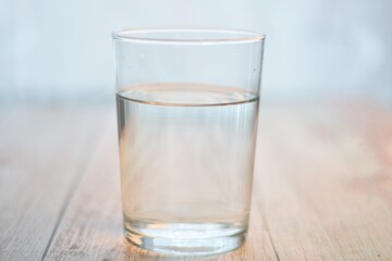 a glass of clear clear water