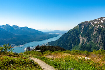 Fototapeta na wymiar Top view of Juneau - Alaska - USA