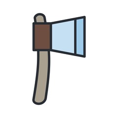 Fototapeta premium Camping, outdoor axe icon in trendy flat style isolated on white background.