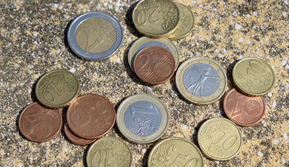 Monete da centesimi di Euro - ricchezza