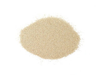 Instant yeast isolated on white. Dry yeast on white background