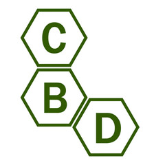Green CBD oil icon shop product stamp art design illustration.