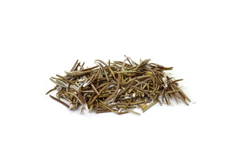 Dry aromatic spice rosemary isolated on white background. Natural spice rosemary.