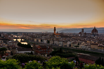 Fototapeta na wymiar Florence, Italy at night.