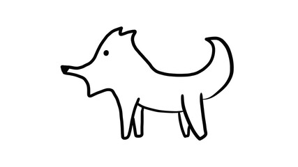 My dog is funny line art illustration kids school book design card