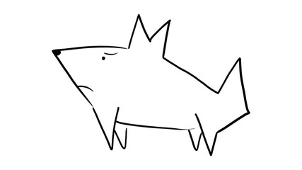 My dog is funny line art illustration kids school book design card