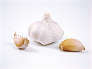 Garlic isolated on white background