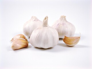 Garlic isolated on white background	